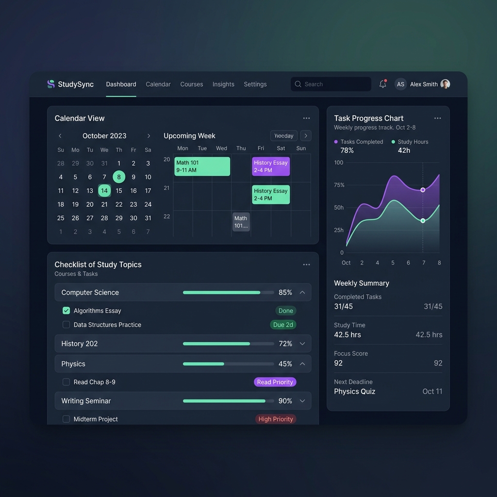 Student Study Planner & Productivity Tracker
